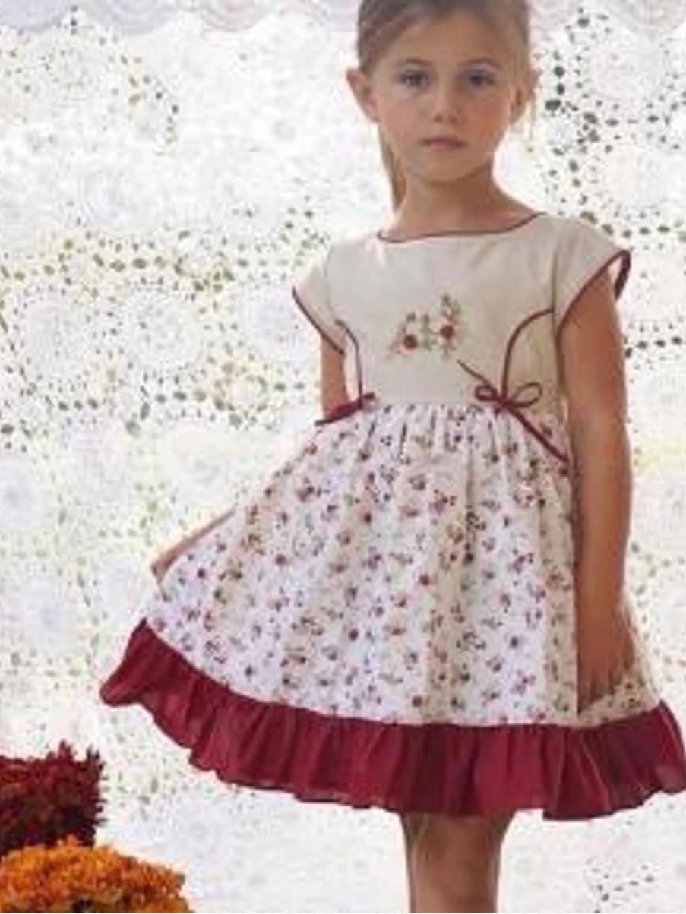 WDW Well Dressed Wolf Harvest Grow Holiday Floral Dress 5T